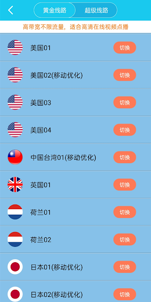 加速器免费一小时旋风android下载效果预览图